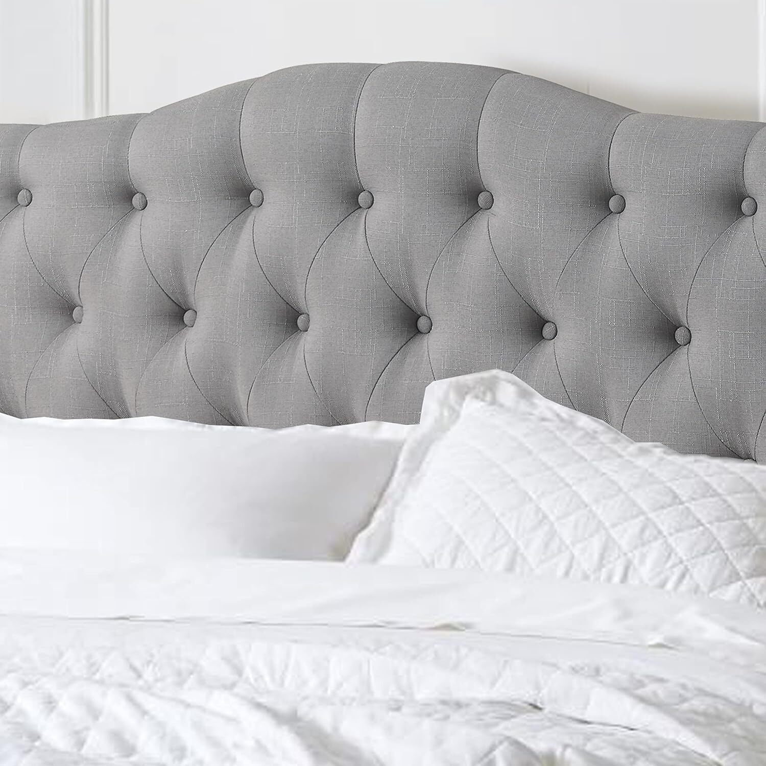 Rosevera Givanna Adjustable Heigh Headboard with Linen Upholstery King