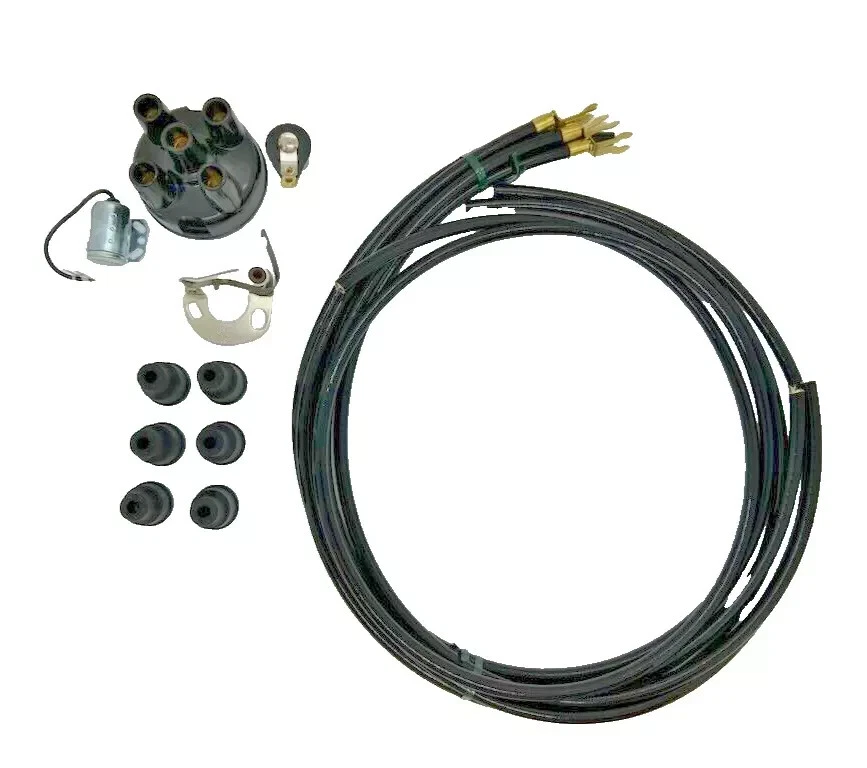 1928-1929 Plymouth 4 cilindros distribuidor luxo ajuste plugue de ignição kit de fios - Imagem 2 de 4