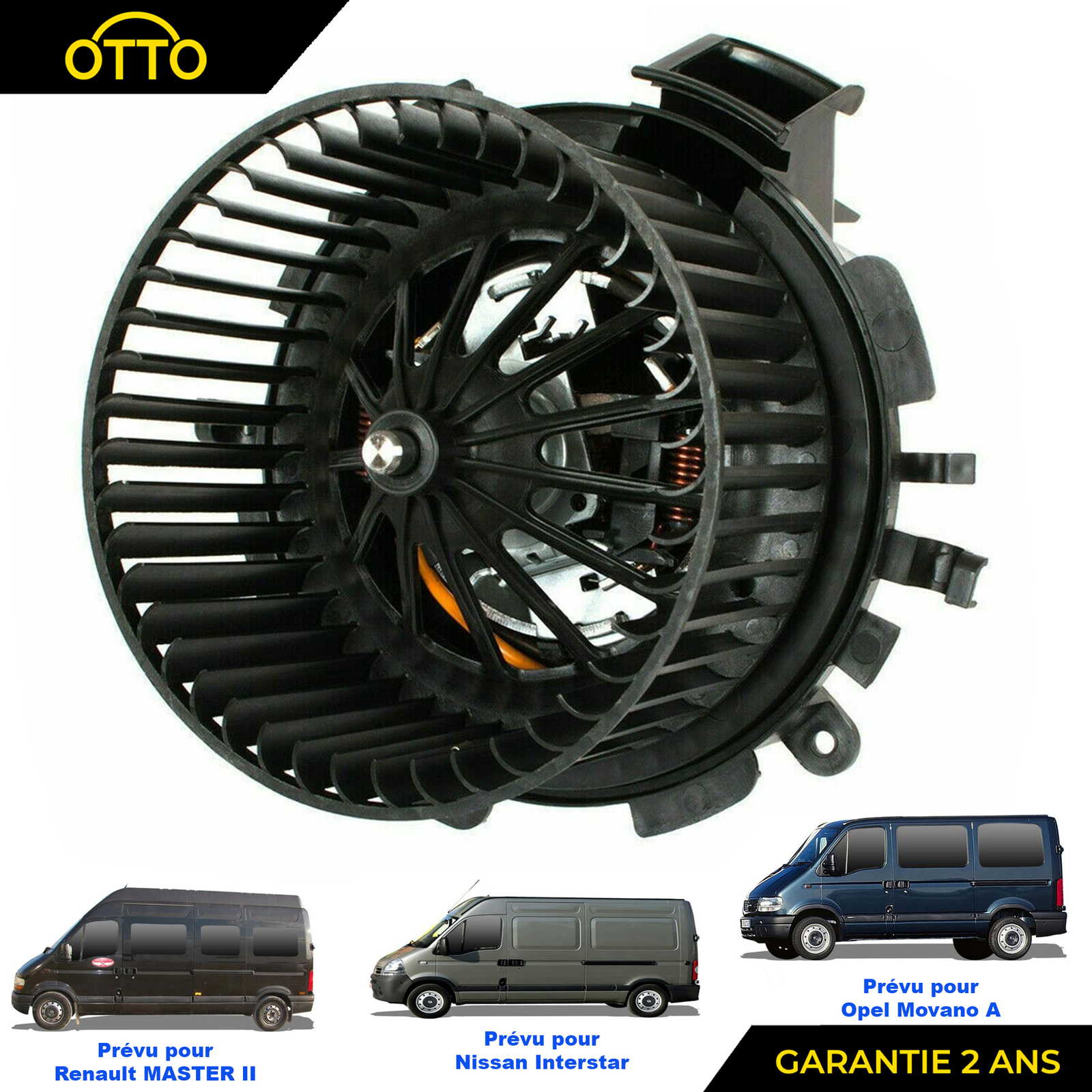 Pulseur d'air ventilation premium pour Nissan Interstar turbine haute durabilité