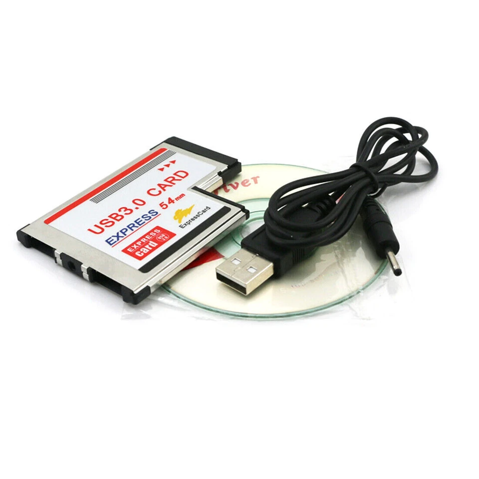 2 Dual Ports USB 3.0 HUB Express Card ExpressCard 54mm Adapter for PCMCIA Laptop - Image 4 of 4