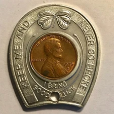 ENCASED CENT - 1975-D Lincoln Penny - National Bank of Detroit - Michigan