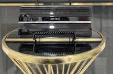 Jimmy Choo Black Crystal Accent Glossy Top Ha...