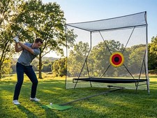 10 x8 FT Golf Practice Cage Net Heavy Duty Hitting Net Backyard Indoor Outdoor