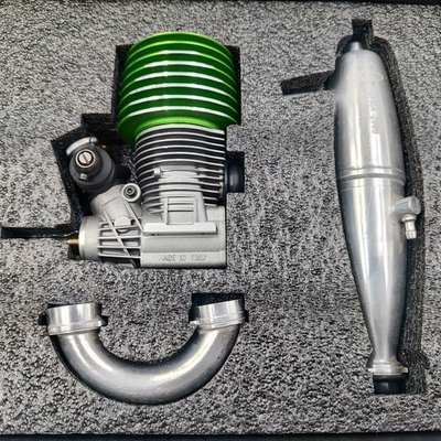 #ad Ultra Rare Sirio KANAI EVO2 .21 3.5cc Buggy Engine NOS w Tuned Pipe Italy $695.00