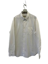 Burberry London Men  s Shirt XL White Long Sleeve Button Down Nova Chec C11