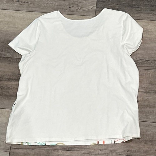 TanJay Colorful short sleeve top blouse women cotton embellished L - Picture 3 of 7
