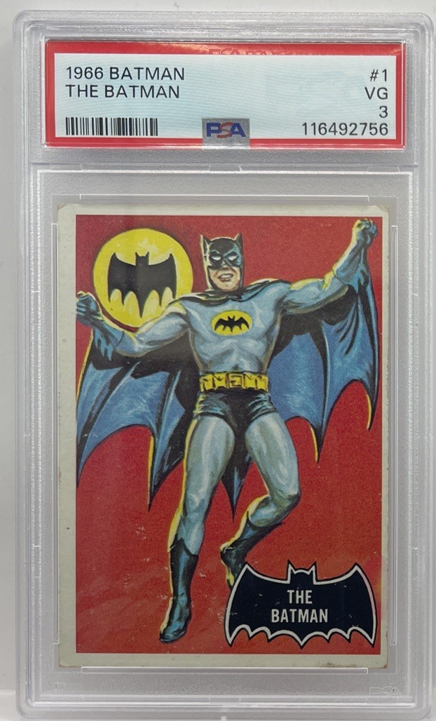 1966 TOPPS BATMAN #1 THE BATMAN PSA 3 VG Rookie Graded