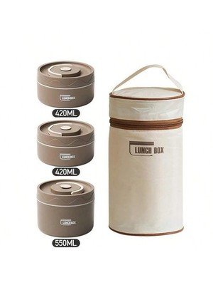 Tragbares isoliertes Essen Mittagessen Behälter Set mit Thermo Brotdose 3 separate UK