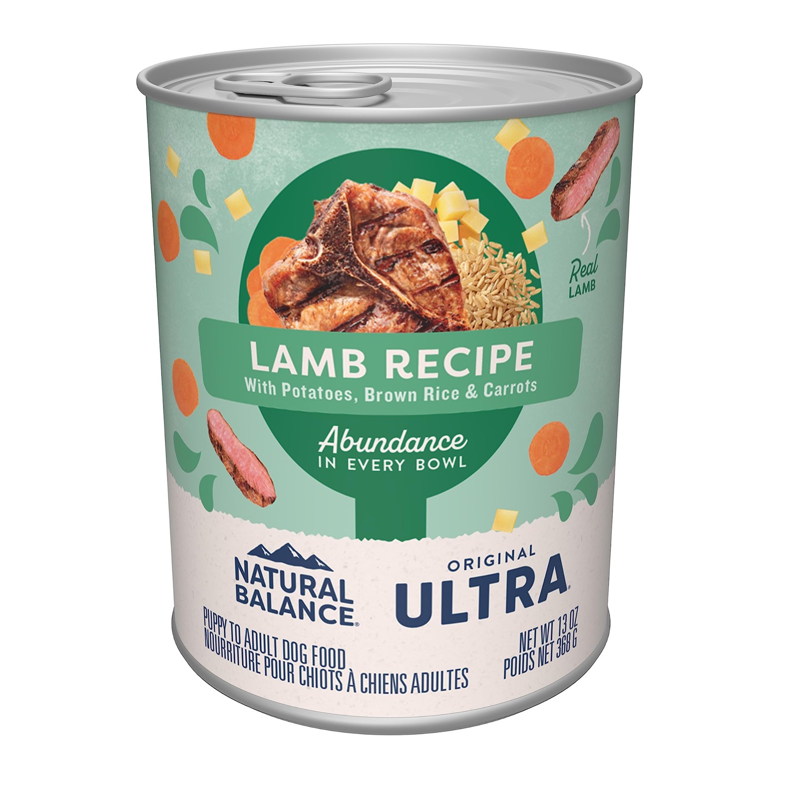 Natural Balance Original Ultra Adult Wet Dog Food, Lamb Recipe with Potatoes,...