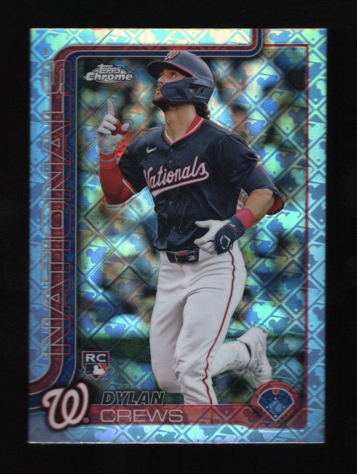 2025 Topps Chrome Logofractor Edition Dylan Crews #146 (RC) Washington Nationals