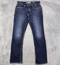 BKE Jake Jeans Mens 32XL Blue Straight Dark Wash Mid Rise Whisker Stretch Denim