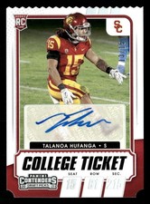 2021 Panini Contenders Draft Picks Talanoa Hufanga #242 Auto USC Trojans TV2110