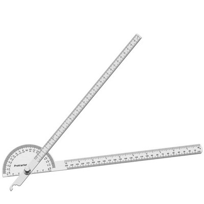 Nortools Stainless Steel Angle Protractor -180° Two Arm Ruler Adjustable Find...
