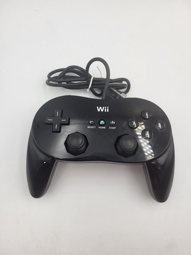 Nintendo Wii Official Classic Pro Black Controller Pad Wired Handheld RVL-005
