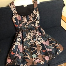 Red Valentino Floral Shantung Dress