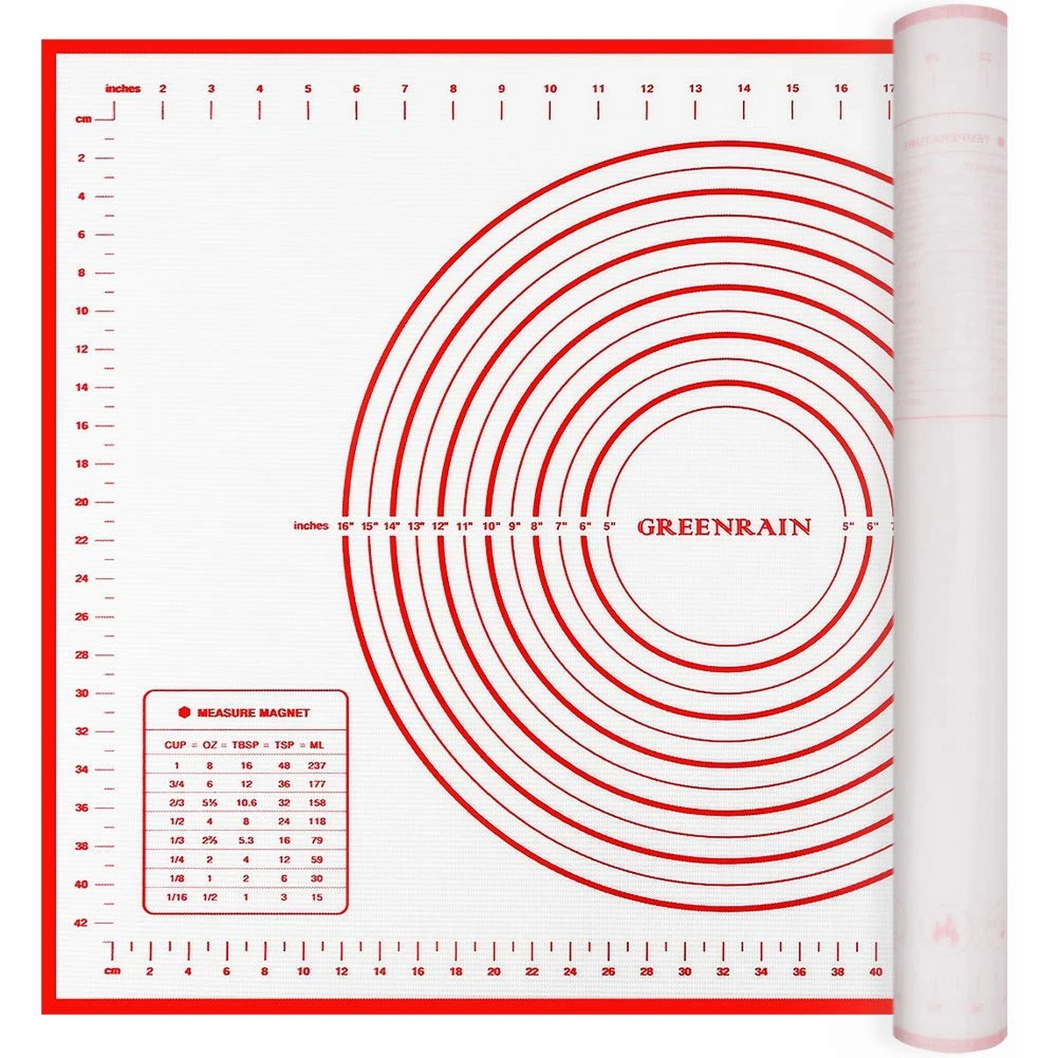 Extra Large Silicone Pastry Mat Extra Thick Non Stick Baking Mat with Measure...
Opens in a new wind