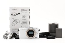 OLYMPUS PEN E-PM1 Mirrorless Camera Body White w/ Battery Charger From JAPAN