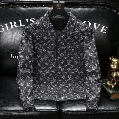 Luxury Men Denim Jacket Fashion Loose Fit Casual Trendy High Street Retro Coat