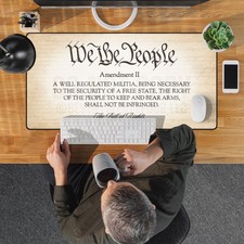 Patriotic Mousepad Large 2nd Amendment Constitution We The People Desk Mat