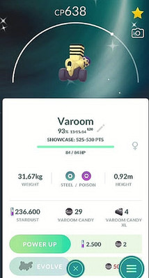   Shiny Varoom    P T C - 80k stardust -  Description