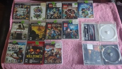 PS3 12 games Madden Lego GTA 5 Sims 3 Minecraft case MLB Killzone Walking Dead