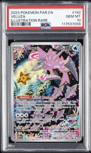 2023 POKEMON PAR EN-PARADOX RIFT ILLUSTRATION RARE #192 VELUZA PSA 10