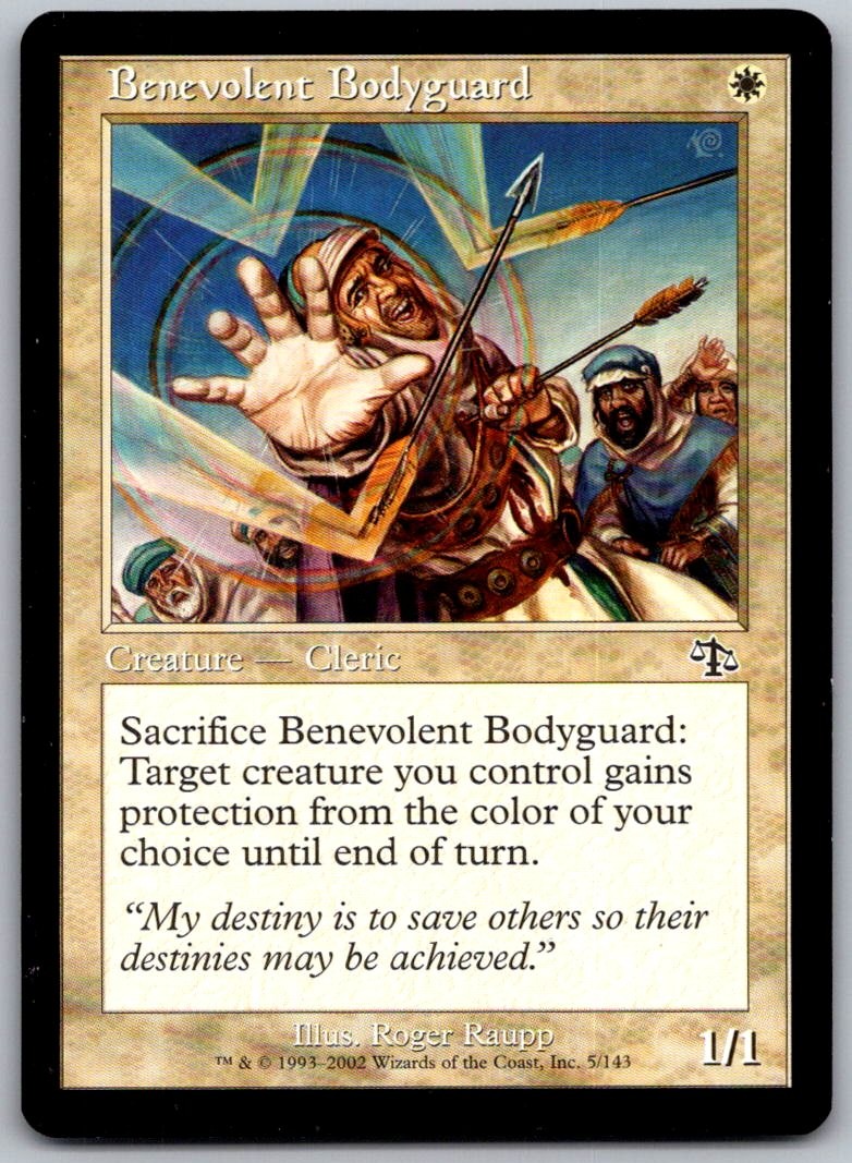 Benevolent Bodyguard 5 Common Judgment Magic: The Gathering Lightly Played
