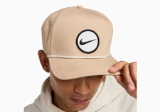 New Nike Dri-Fit True Retro 72 Rope Hemp Adjustable Snapback Hat/Cap Size M/L