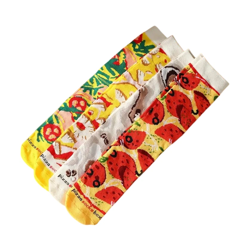 Pizza-Socken-Nahaufnahme