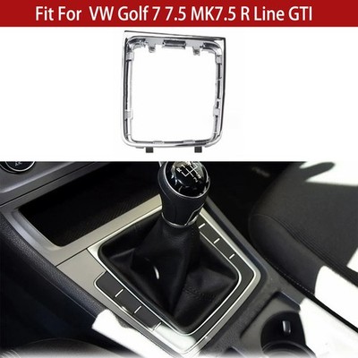 Manual Gear Shift Knob Base Frame Cover Trim For VW Golf 7 7.5 MK7.5 R Line GTI