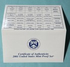 2001 S United States Mint 10 Coin  Proof Set Original Box With COA — photo 4