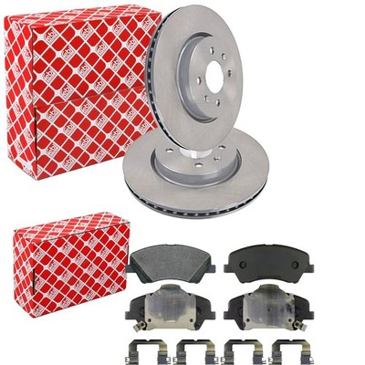 FEBI BREMSSCHEIBEN 280mm + BELÄGE VORNE passend für KIA RIO 4 iV + STONIC YB