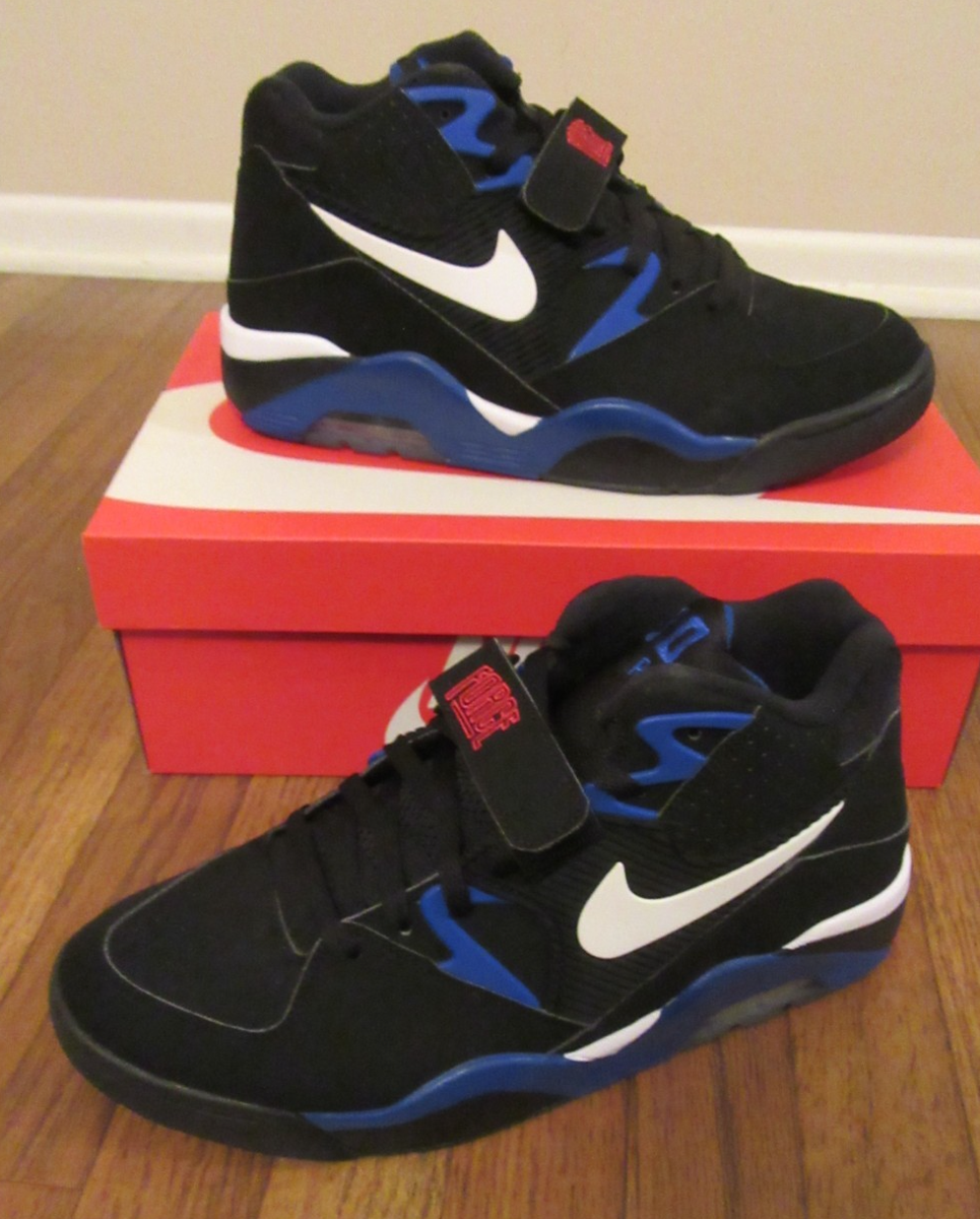 Nike Air Force 180 Size 11 Black Sport Royal Varsity Red 310095