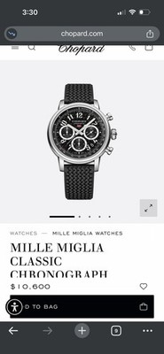 Chopard Mille Miglia Men's Black Watch - Chronograph With Papers