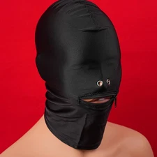 Full Head Mask with Zip Open Mouth Headgear Roleplay Cosplay Hallowmas Unisex US