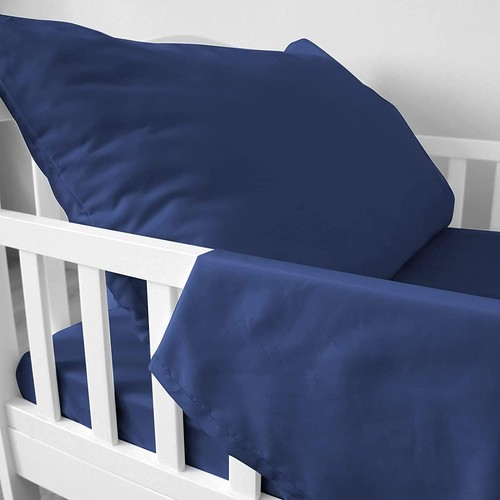 Juegos de sábanas para niños pequeños Juego de sábanas de cuna de 3 piezas para cama de niño pequeño transpirable suave sedoso - Imagen 17 de 43