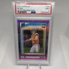 New Listing2024 Panini Donruss - Rated Rookie Bo Nix #369 Optic Preview Pink Prizm PSA 9