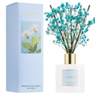 COCORRÍNA Reed Diffuser - Wild Mint  Eucalyptus 6.7 Fl.oz Reed Diffuser Set w...