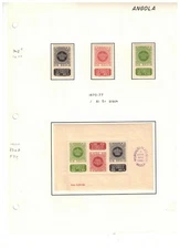 ANGOLA SOUVENIR SHEETS 1950 & 1970 cat #330a & C36 $65.++ MNH LOT 303-81