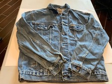 Levi Strauss Signature Denim Jacket Classic Blue Jean Trucker Style Men M