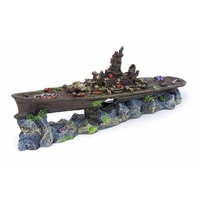 Aquarium-Dekoration Schlachtschiff Modell klein 15cm Penn-Plax Aquaristik