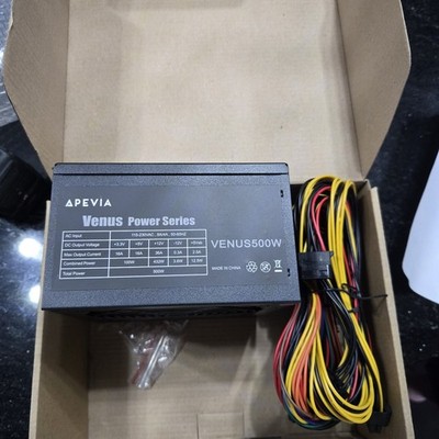APEVIA VENUS500W Venus 500W ATX Power Supply with Auto-Thermally Controlled