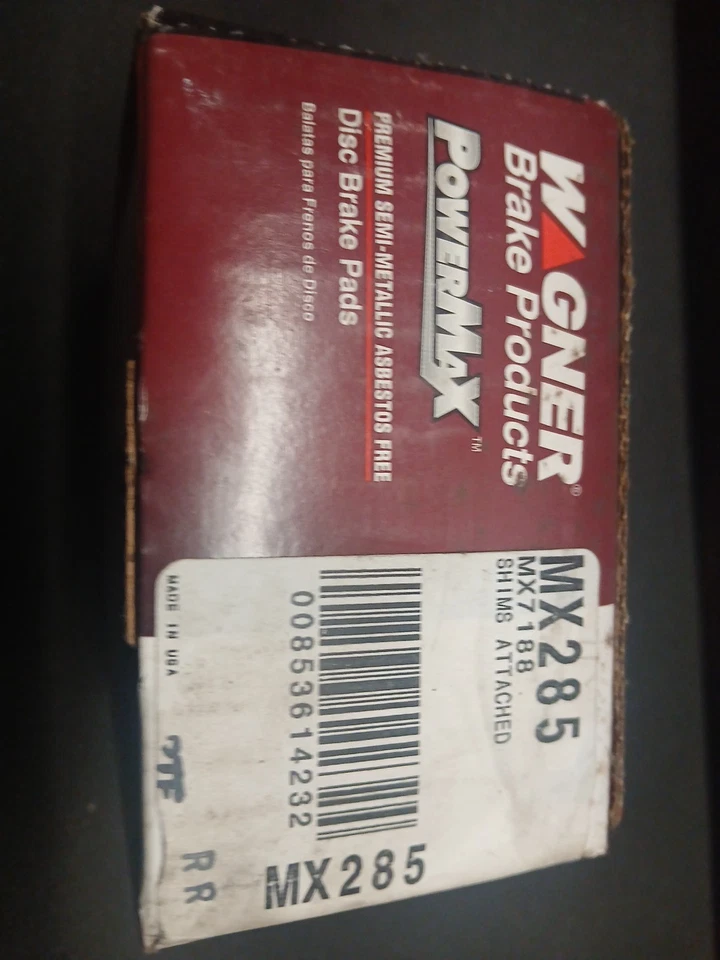 Juego de pastillas de freno Wagner PowerMax - MX285 - 1984-1987 Isuzu Truck / Trooper Foto 2 de 4