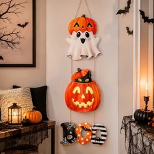 Halloween Ghost Door Hanging Decoration Pumpkin Witch Party Home Wall Decor