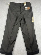 Dockers Pants Mens 36x29 Black D4 Relaxed Fit Comfort Khaki Pleated Cuffed NWT