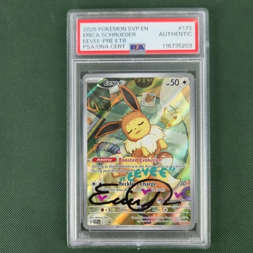 POKEMON CENTER STAMPED PSA Erica Schroeder Autograph Eevee SVP 173 Promo Card