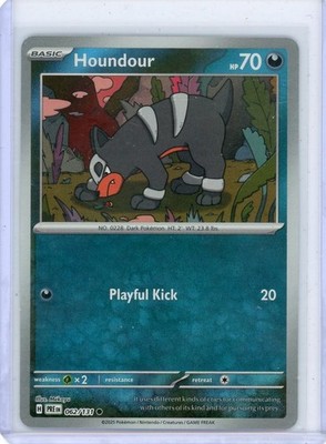 Houndour 062/131 Master Ball Pattern Prismatic Evolutions Pokemon TCG Holo !