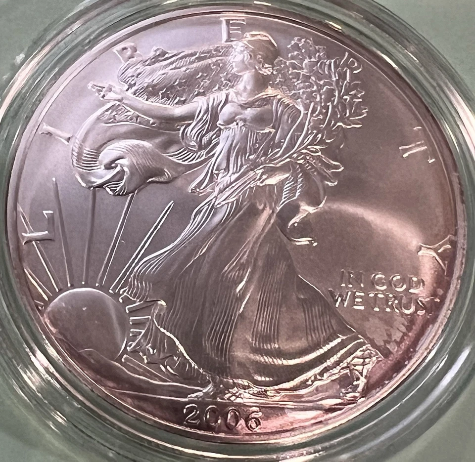2006 American Silver Eagle 20th Anniversary Set P W & W Unc w/OGP & COA No Reser - Image 2 of 4