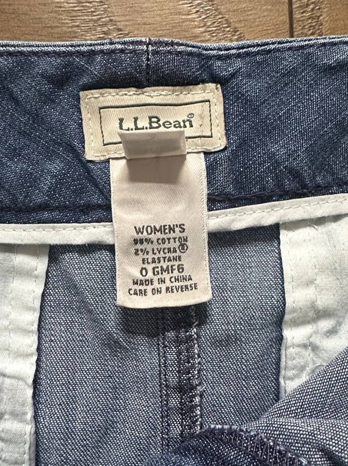 L.L. Falda acampanada de mezclilla Bean para mujer bolsillos talla 10P calce clásico favorecedor Foto 4 de 4