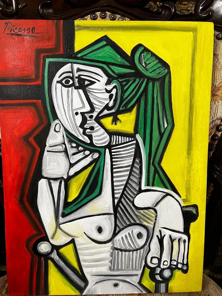 Pablo Picasso - Increíble pintura al óleo - Estampada - Firmada - A1 Foto 4 de 4